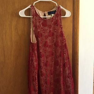 Red lace dress